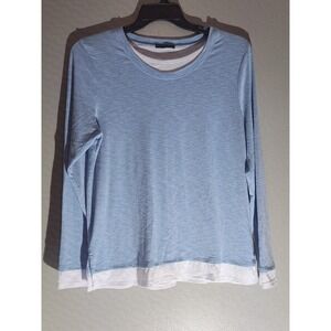Nally & Millie Womens Long Sleeve Top Blue Size Large‎